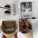 Aplique de Pared: Luz Dual Arriba y Abajo, Aluminio Negro, 2 Casquillos GU10, bombillas no incluidas "DUO" efecto madera