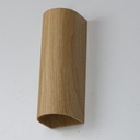 Aplique de Pared: Luz Dual Arriba y Abajo, Aluminio Negro, 2 Casquillos GU10, bombillas no incluidas "DUO" efecto madera