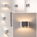 Apliques de Pared Interior con Illuminación Arriba y Abajo"BAYONA PRO"-G9 Bombilla no incluida