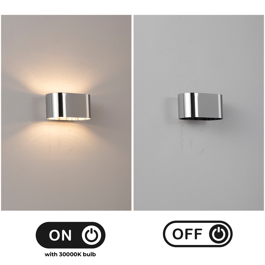 Apliques de Pared Interior con Illuminación Arriba y Abajo"BAYONA PRO"-G9 Bombilla no incluida