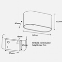 Apliques de Pared Interior con Illuminación Arriba y Abajo"BAYONA PRO"-G9 Bombilla no incluida