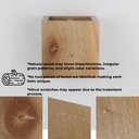 Aplique de Pared de Madera “CUBET” – Diseño en Cubo, Luz Arriba y Abajo, Casquillo E27