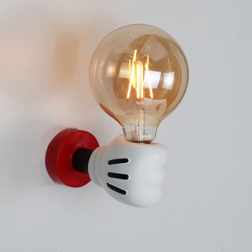 Lámpara de Pared Infantil E27 – Diseño Divertido de Mano Cartoon “TOONHAND”