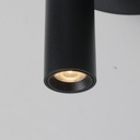 Aplique Led circular metal negro con foco lectura orientable 3w y una bola impresora"LINDAU"