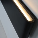 Aplique de Pared Exterior/Interior LED 20W Aluminio Rectangular Iluminación Arriba y Abajo 300mm IP54"SAFATA" Negro