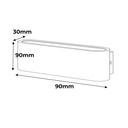 Aplique de Pared Exterior/Interior LED 20W Aluminio Rectangular Iluminación Arriba y Abajo 300mm IP54"SAFATA" Negro