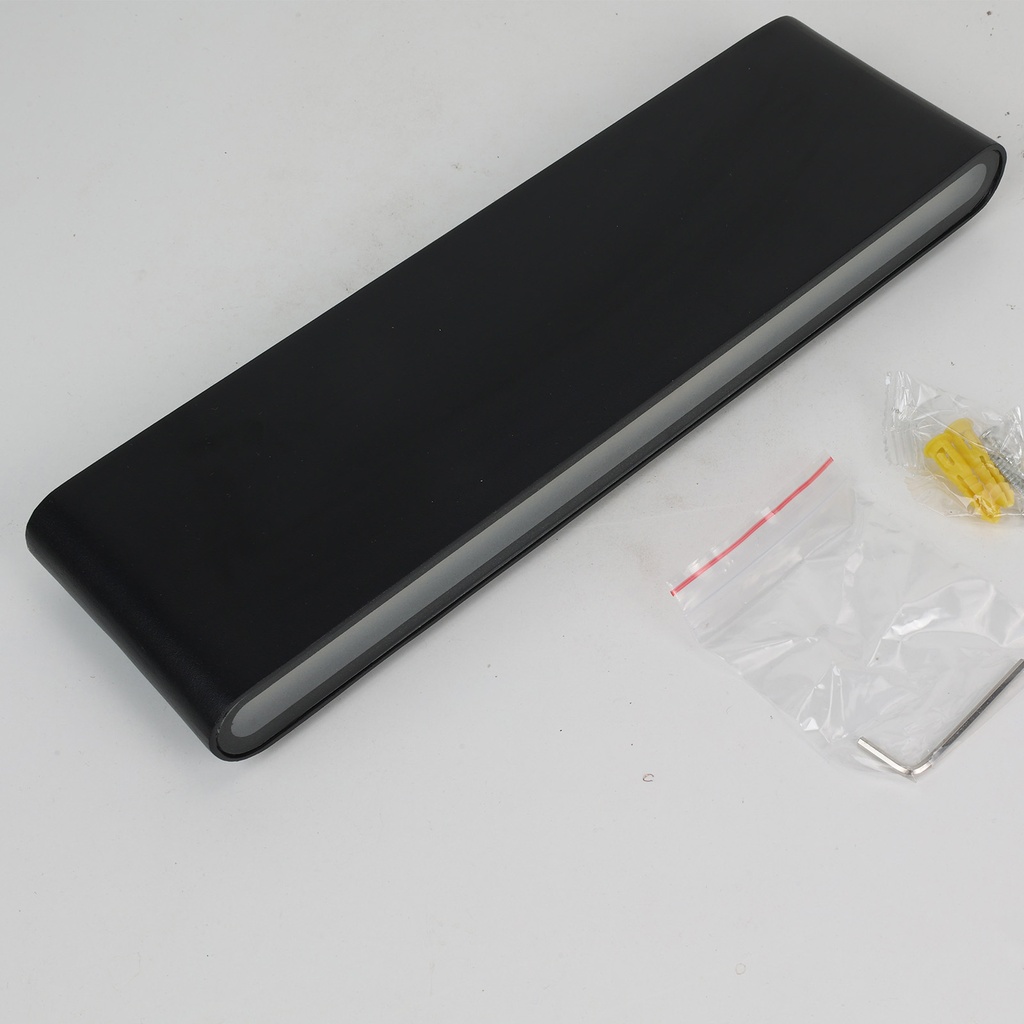 Aplique de Pared Exterior/Interior LED 20W Aluminio Rectangular Iluminación Arriba y Abajo 300mm IP54"SAFATA" Negro