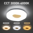 LED ceiling light D370*70MM AC230V 30W, CE ROHS CCT 3000-4000-6000K "Flor"
