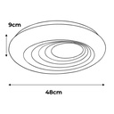 LED ceiling light D480*90MM AC230V 40W, CE ROHS CCT 3000-4000-6000K "Flor"