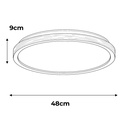 LED ceiling light D480*90MM AC230V 40W, CE ROHS CCT 3000-4000-6000K "Flor"