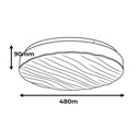 LED ceiling light D480*90MM AC230V 40W, CE ROHS CCT 3000-4000-6000K "WAVE"