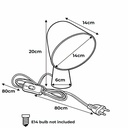 Lámpara de mesa  de metal – Diseño moderno y compacto, casquillo E14 (10W máx.) "ZUNIC"