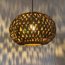 Lámpara Colgante de Ratán Natural Ø38 cm – Estilo Boho/Nórdico, Casquillo E27 "NÁVIA"