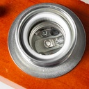 Aplique de madera rectangurar para pared con cable trenzada y enchufe, estilo retro, E27 “KAMA”