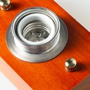 Aplique de madera rectangurar para pared con cable trenzada y enchufe, estilo retro, E27 “KAMA”