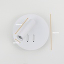 Aplique de Pared Aluminio con Foco Lectura 3W y Luz Ambiental Detras 6W con Interruptores "ROMA" 3000K