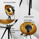 Lámpara de Mesa Vintage Orientable"BERLIN" E14