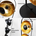 Lámpara de pie vintage con Oro Orientable 3 Luces Orientable"MARS"