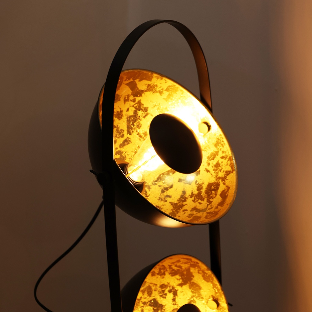 Lámpara de pie vintage con Oro Orientable 3 Luces Orientable"MARS"