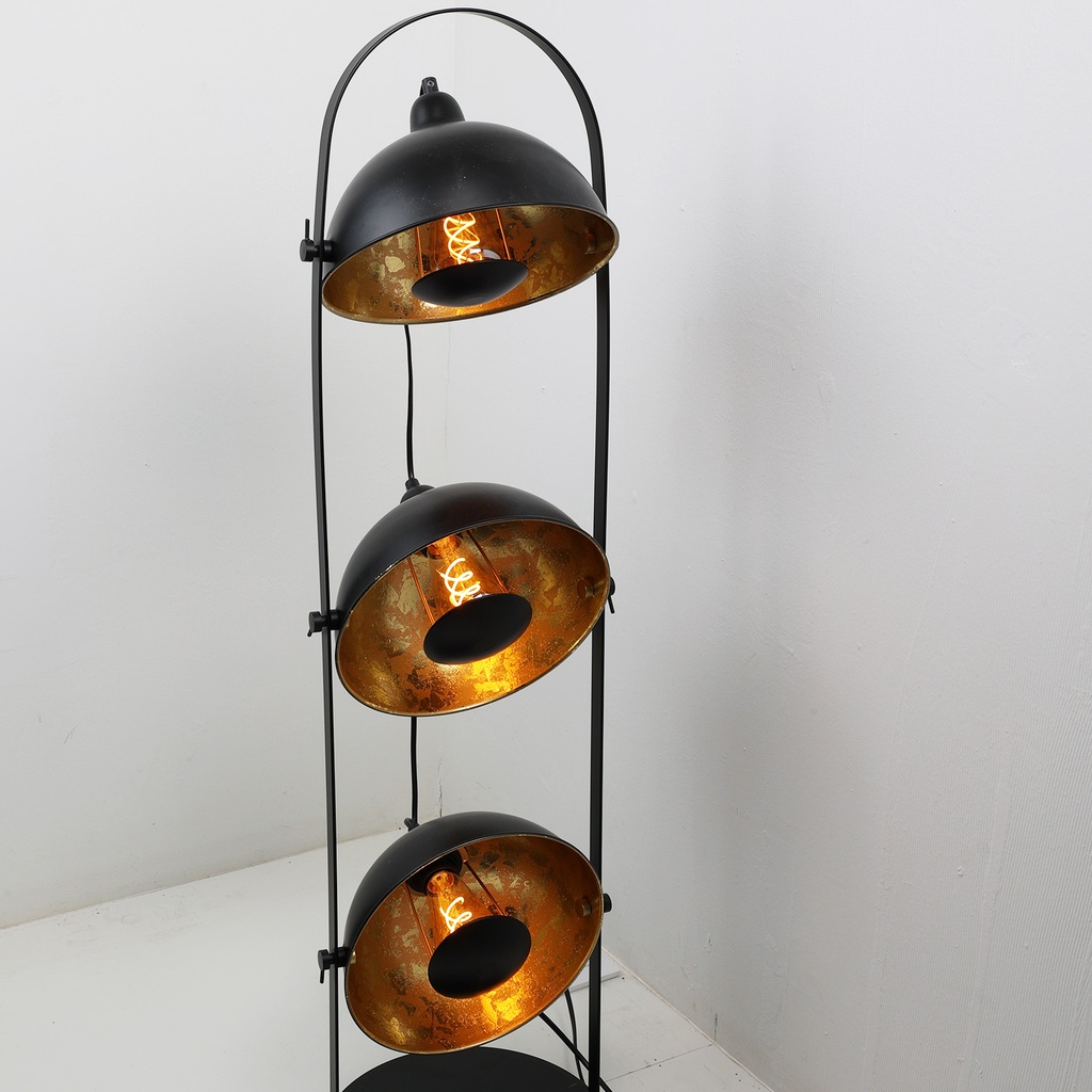 Lámpara de pie vintage con Oro Orientable 3 Luces Orientable"MARS"