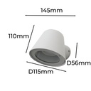 Lámparas de pared LED Aluminio Blanco Exterior, IP44, Decorativas y Resistentes al Agua para Patios y Jardines. Incluyen Bombilla GU10 5W "PAU"
