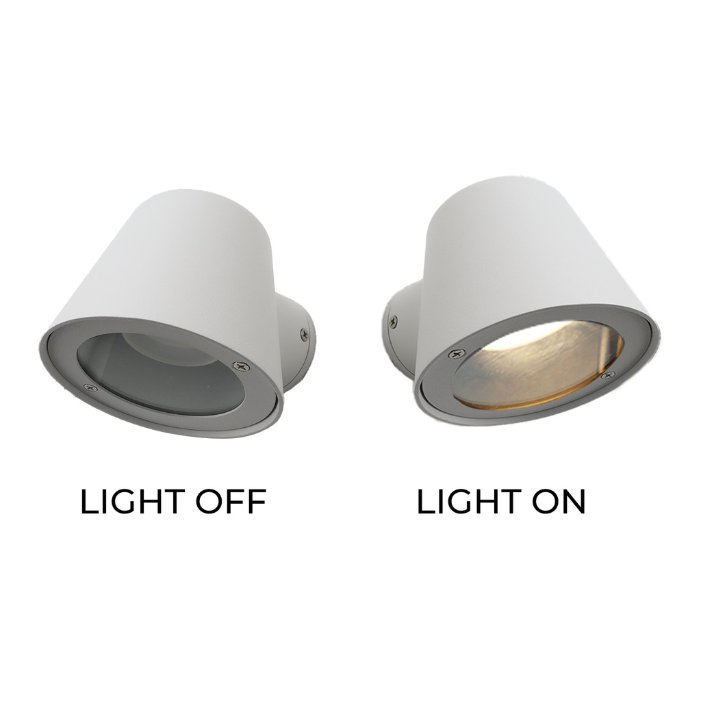 Lámparas de pared LED Aluminio Blanco Exterior, IP44, Decorativas y Resistentes al Agua para Patios y Jardines. Incluyen Bombilla GU10 5W "PAU"