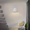 Lámparas de pared LED Aluminio Blanco Exterior, IP44, Decorativas y Resistentes al Agua para Patios y Jardines. Incluyen Bombilla GU10 5W "PAU"