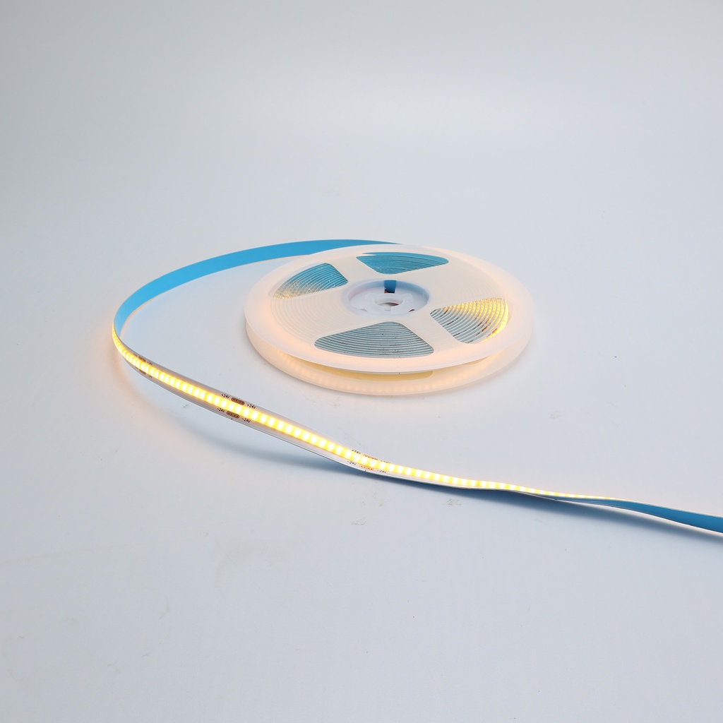 Tira LED COB de 50W (10W/m), 24V DC, 8mm de Ancho, 320 Chips por Metro, IP20, Corte Cada 5cm, 5 Metros