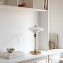 Lámpara de Escritorio Nórdica Minimalista de Vidrio E27 - Decoración para Sala, Estudio o Mesita de Noche "BLANCA"