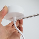 Lámpara Colgante de Techo Moderno Aluminio Minimalista en Forma de Tubo 40cm con Portalámpara GU10, Altura Ajustable"RIOM" 