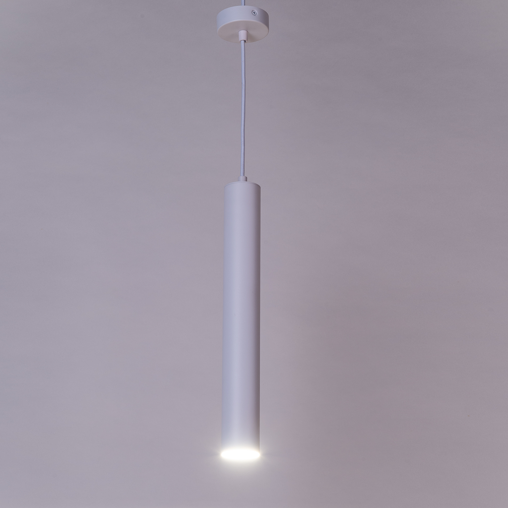 Lámpara Colgante de Techo Moderno Aluminio Minimalista en Forma de Tubo 40cm con Portalámpara GU10, Altura Ajustable"RIOM" 