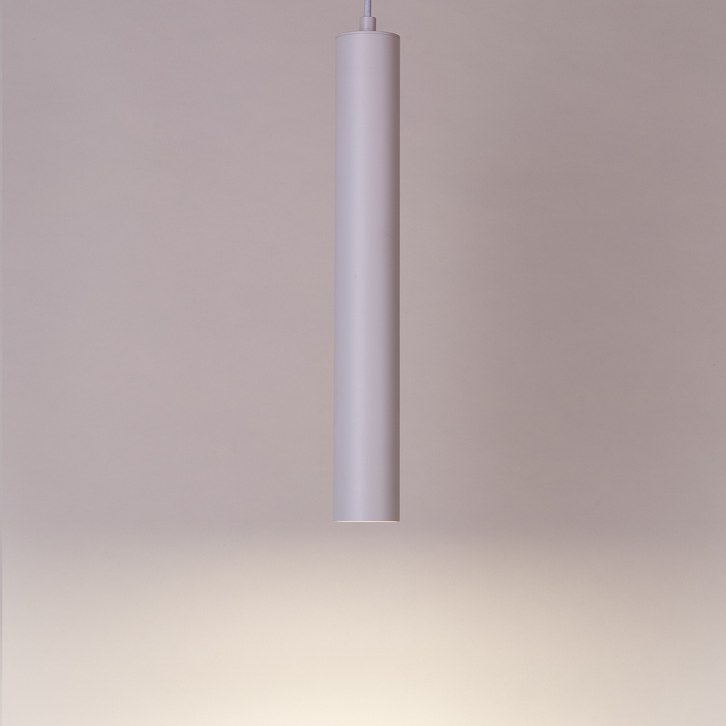 Lámpara Colgante de Techo Moderno Aluminio Minimalista en Forma de Tubo 40cm con Portalámpara GU10, Altura Ajustable"RIOM" 