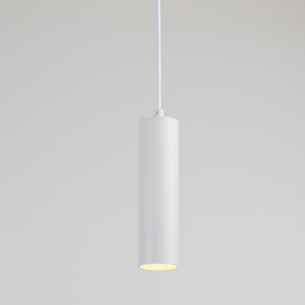 Lámpara Colgante de Techo Moderno Aluminio Minimalista en Forma de Tubo 20cm con Portalámpara GU10, Altura Ajustable "LAON"
