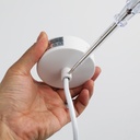 Lámpara Colgante de Techo Moderno Aluminio Minimalista en Forma de Tubo 20cm con Portalámpara GU10, Altura Ajustable "LAON"