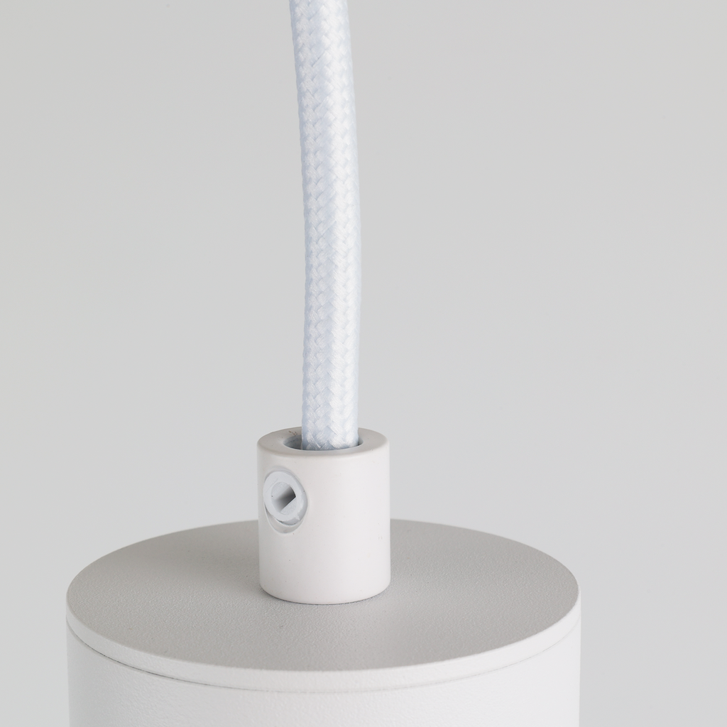 Lámpara Colgante de Techo Moderno Aluminio Minimalista en Forma de Tubo 20cm con Portalámpara GU10, Altura Ajustable "LAON"