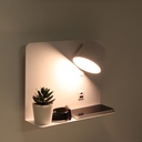 Aplique de Pared Orientable 6W con Carga USB y Type C, 2700K-6000K, Chips Osram, Driver KGP "SION"