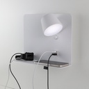 Aplique de Pared Orientable 6W con Carga USB y Type C, 2700K-6000K, Chips Osram, Driver KGP "SION"