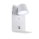 Aplique LED Orientable "BERNA" 6W con Interruptor y Carga USB y Type C, 3000K-4000K-6000K, Chips Osram, Driver KGP