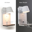 Aplique LED Orientable "BERNA" 6W con Interruptor y Carga USB y Type C, 3000K-4000K-6000K, Chips Osram, Driver KGP