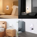 Aplique LED Orientable "BERNA" 6W con Interruptor y Carga USB y Type C, 3000K-4000K-6000K, Chips Osram, Driver KGP