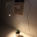 Aplique de Pared con Foco de Lectura Flexible 3W y Puerto USB y Type C e Interruptor con Chips CREE "MULÁN"
