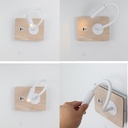 Aplique de Pared con Foco de Lectura Flexible 3W y Puerto USB y Type C e Interruptor con Chips CREE "MULÁN"