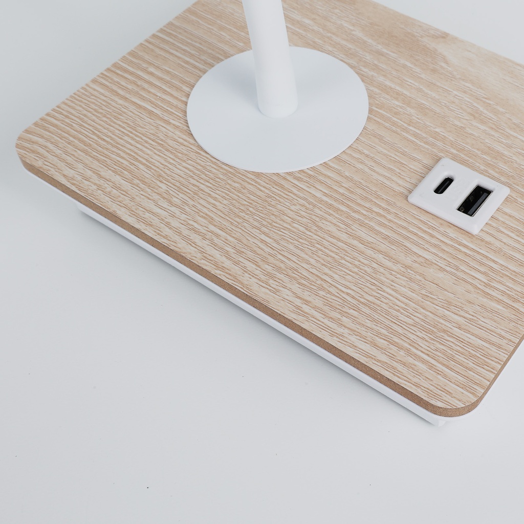 Aplique de Pared con Foco de Lectura Flexible 3W y Puerto USB y Type C e Interruptor con Chips CREE "MULÁN"
