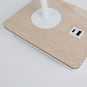 Aplique de Pared con Foco de Lectura Flexible 3W y Puerto USB y Type C e Interruptor con Chips CREE "MULÁN"