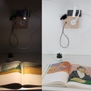 Aplique de Pared con Foco de Lectura Flexible 3W y Puerto USB y Type C e Interruptor con Chips CREE "MULÁN"