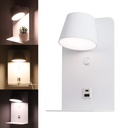 Aplique LED Orientable "BERNA" 6W con Interruptor y Carga USB y Type C, 3000K-4000K-6000K, Chips Osram, Driver KGP
