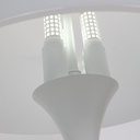 Lámpara de Mesa Moderna con 3 Luces, Pantalla de Vidrio Blanco y Base Metálica, Ideal para Dormitorio, Sala y Oficina "MEDUSA" G9*3