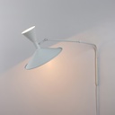Aplique de pared Dormitorio interior Sala de estar Decoración del hogar Lámpara de pared con brazo oscilante Enchufe con interruptor Apliques Mesita de noche Iluminación montada industrial "GAMA"
