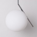Lámpara Colgante Bola Cristal "MOON"- E27  ø 18cm Diseño Minimalista, Cristal Opalino, Para Interiores Clásicos, Retro O Contemporáneos
