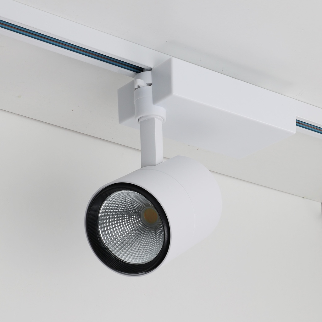 Foco Carril LED Aluminio Monofásico CCT 3000K-4000K-6000K 40W - Driver PHILIPS - 3600lm